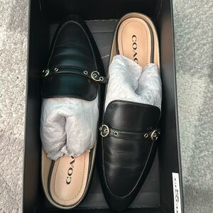 Coach Leather Mule Shoes